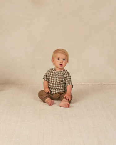 Rylee + Cru Woven Baby Pant, Saddle